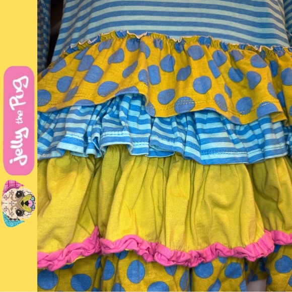 Jelly the Pug Girls Weekend Floral Collection Weekend Chloe Ruffle Dress/Size 6 - Picture 3 of 7